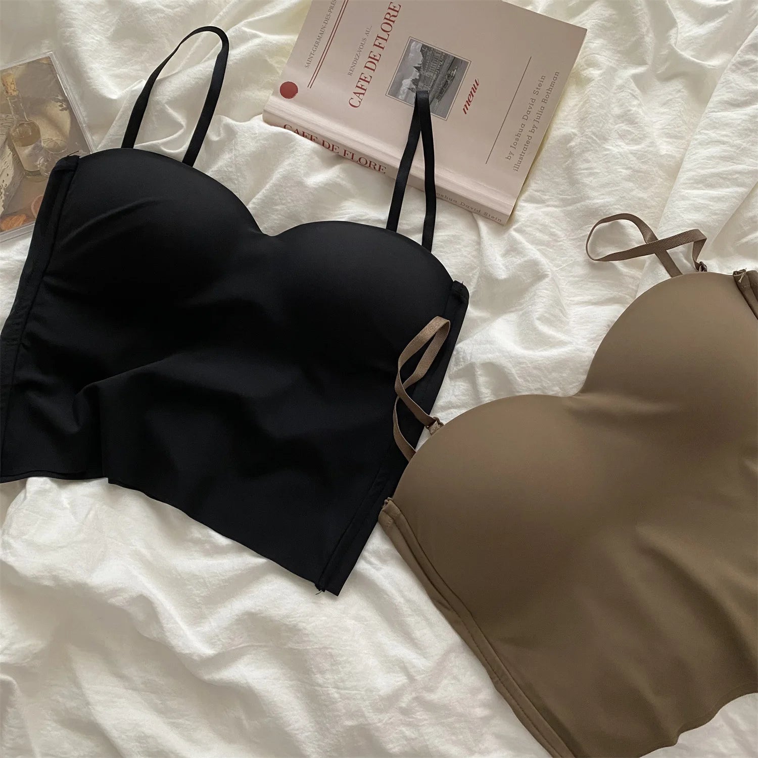 1pc Popular Cool Solid Knitted Yoga Gym Tank Top Bra Seamless