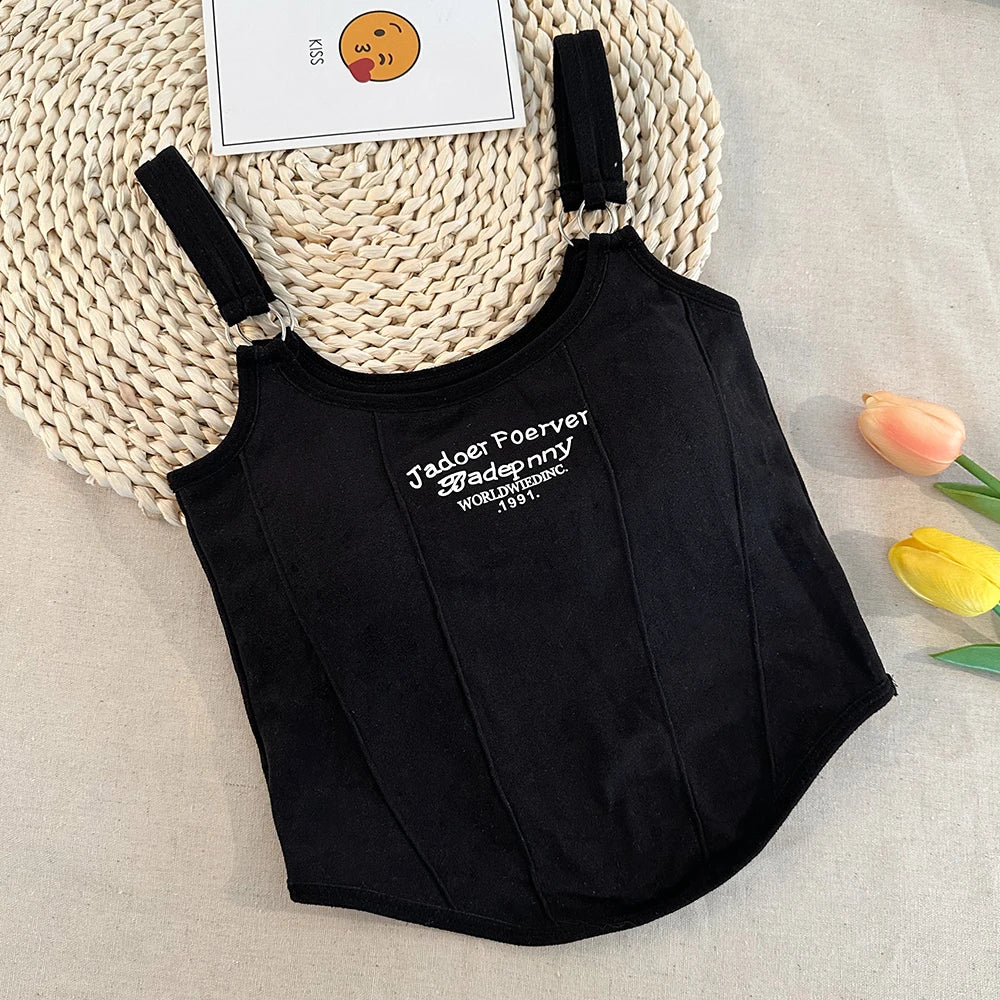 1pc Letter Print Cotton Women Small Breast Bras Hot Girls Wear Casual